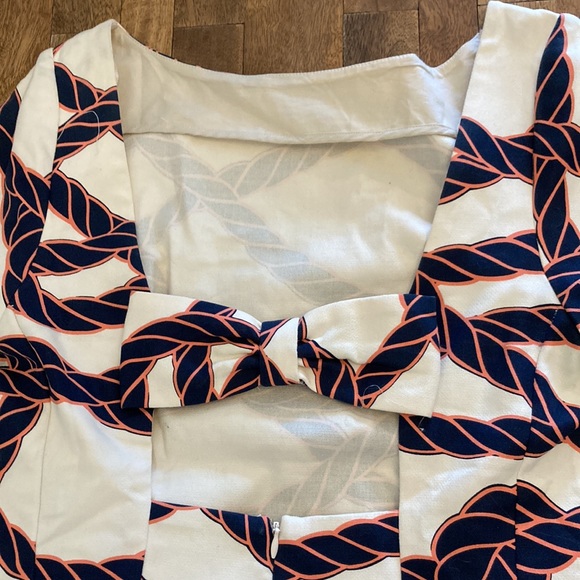 NWT Anthropologie Maeve bow back nautical rope shift dress size 6 - Picture 2 of 11